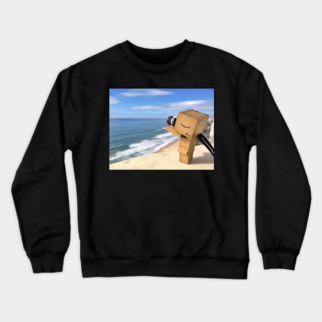 Danbo at the Beach Crewneck Sweatshirt by krepsher